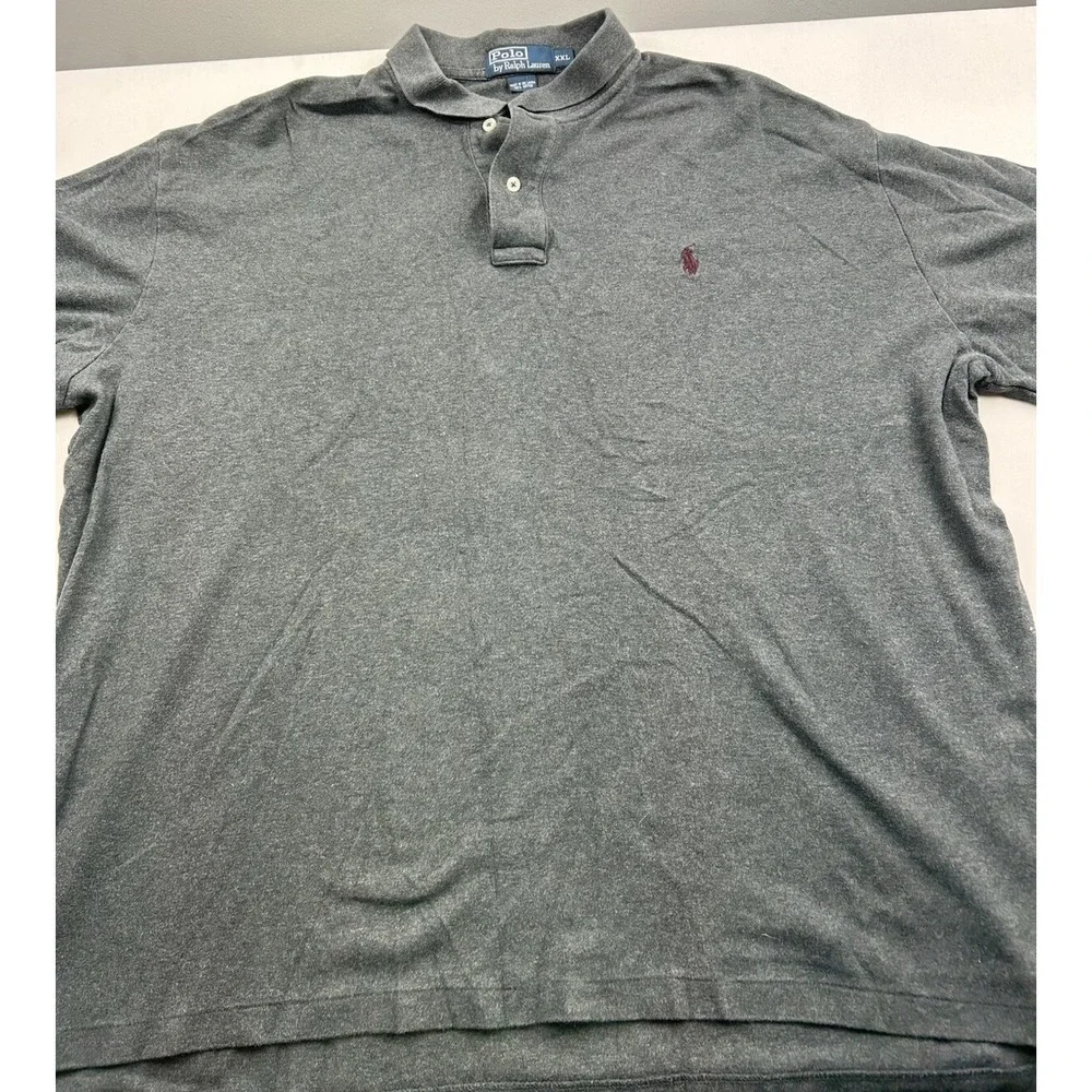 Vintage Polo Ralph Lauren Long Sleeve Gray Shirt Mens XXL Pony Logo‎